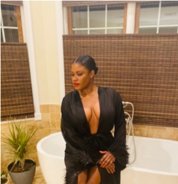 Lightweight sheer Gown with Fur
