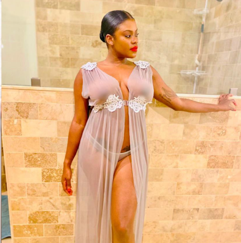 long lingerie dress Yomorio Sheer Lace Bodysuit & Maxi Skirt Set Plus Size Teddy YOMORIO cut gown Introducing NK iMode: Silk Nightwear