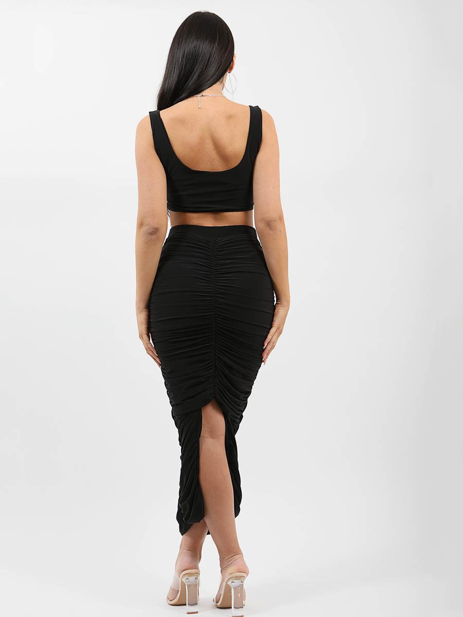 Ruffle skirt and crop top set