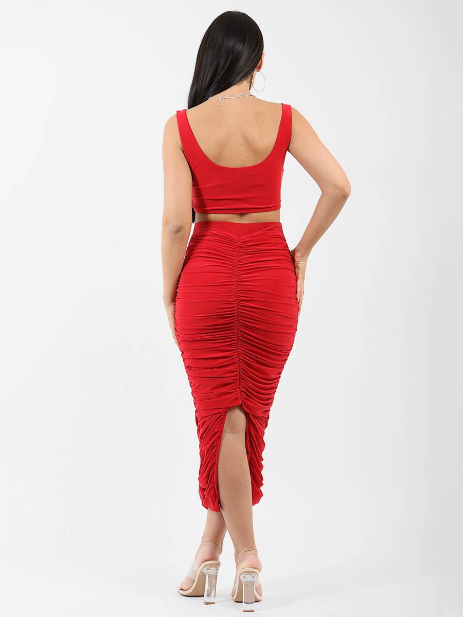 Ruffle skirt and crop top set