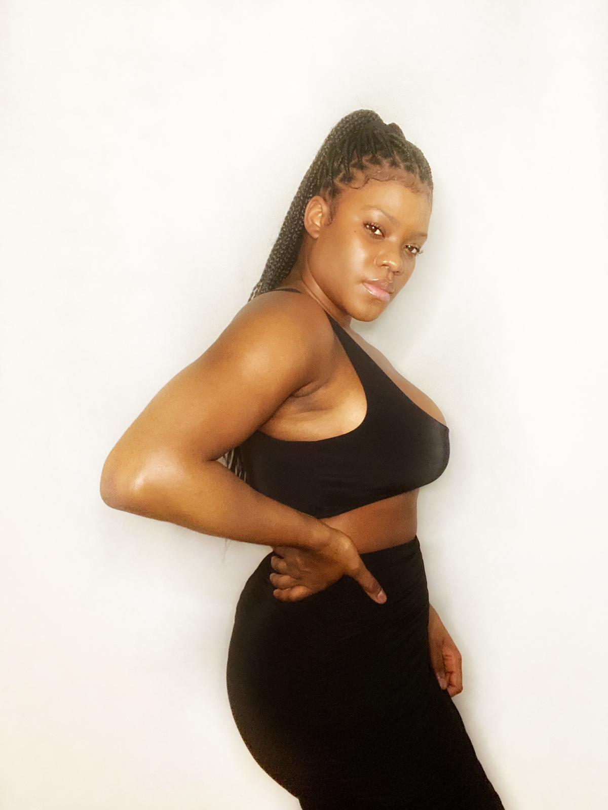 Ruffle skirt and crop top set