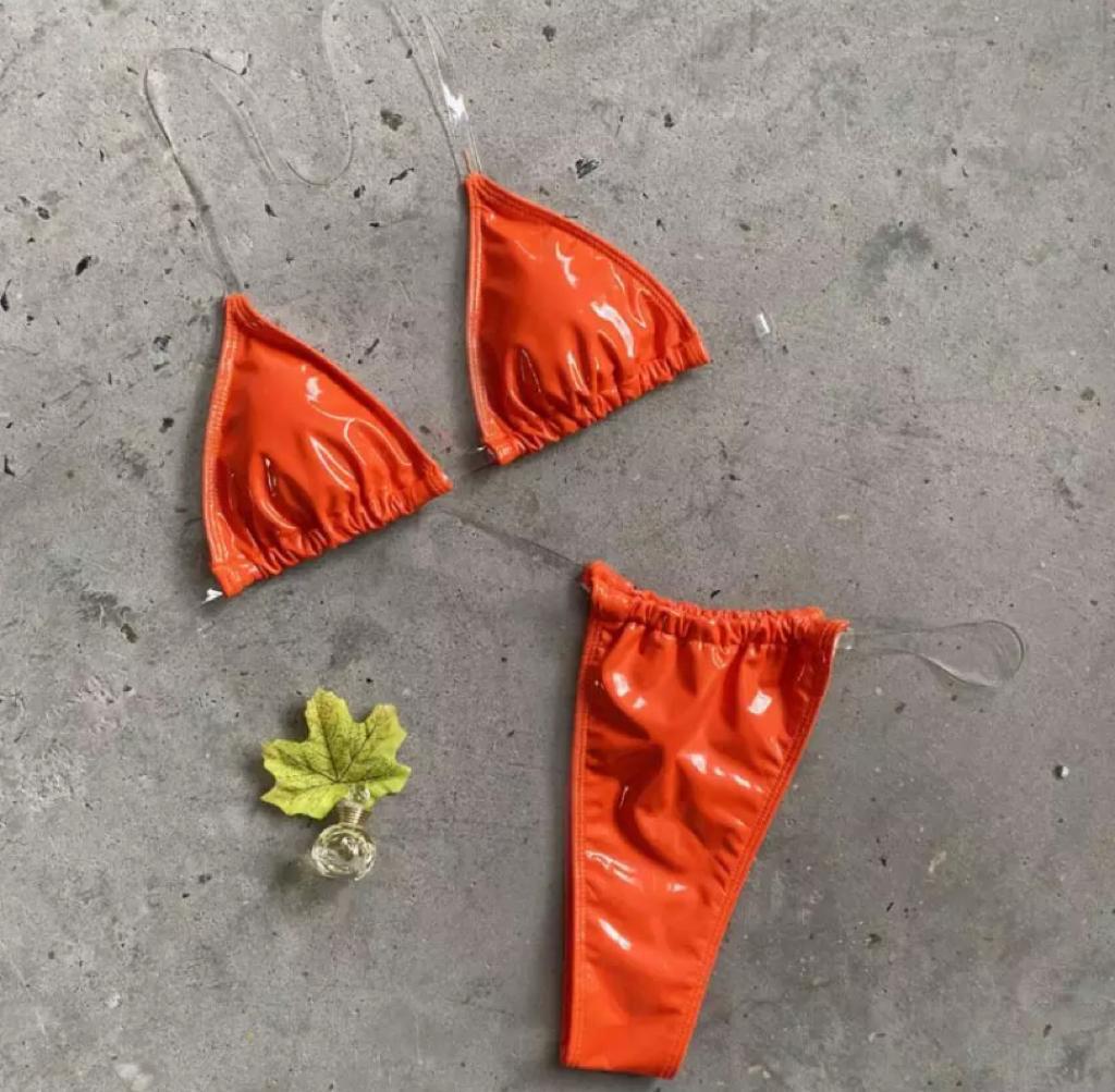 Clear Strap Bikini Set