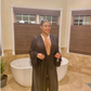 Lightweight sheer Gown with Fur