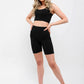 Biker shorts & crop top set
