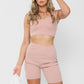 Biker shorts & crop top set